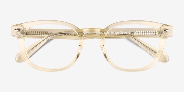 Pique Yellow AcetateEyeglass Frames from EyeBuyDirect, Closed View