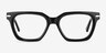 Visor Noir AcétateMontures de lunettes de vue d'EyeBuyDirect, Vue de Face