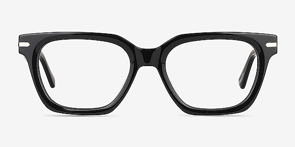 Visor Black Acetate Eyeglass Frames