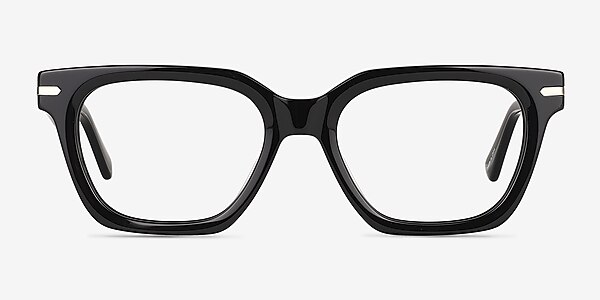 Visor Noir Acétate Montures de lunettes de vue