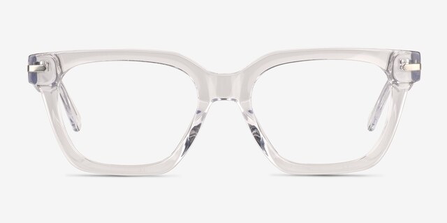 Visor Crystal Clear AcétateMontures de lunettes de vue d'EyeBuyDirect, Vue de Face