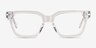 Visor Crystal Clear AcétateMontures de lunettes de vue d'EyeBuyDirect, Vue de Face