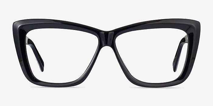 Scribble Black Flower Acetate Eyeglass Frames from EyeBuyDirect