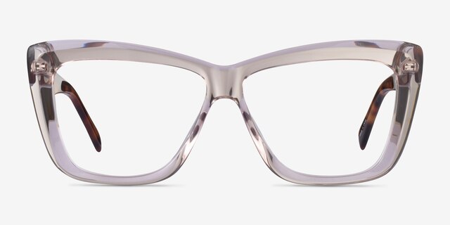 Scribble Crystal Light Brown AcetateEyeglass Frames from EyeBuyDirect, Front View