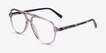 Loft Crystal Light Brown AcetateEyeglass Frames from EyeBuyDirect, Angle View