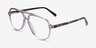 Loft Crystal Light Brown AcetateEyeglass Frames from EyeBuyDirect, Angle View