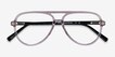 Loft Crystal Light Brown AcetateEyeglass Frames from EyeBuyDirect, Closed View