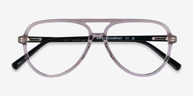 Loft Crystal Light Brown AcetateEyeglass Frames from EyeBuyDirect, Closed View