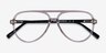 Loft Crystal Light Brown AcetateEyeglass Frames from EyeBuyDirect, Closed View