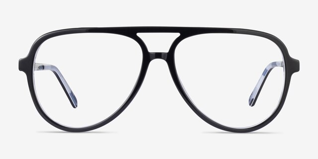 Loft Black AcetateEyeglass Frames from EyeBuyDirect, Front View