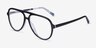 Loft Black AcetateEyeglass Frames from EyeBuyDirect, Angle View
