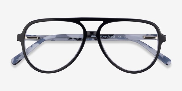 Loft Black AcetateEyeglass Frames from EyeBuyDirect, Closed View