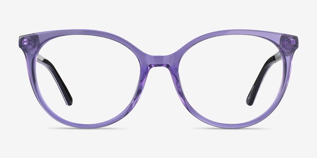 Mural Purple AcetateEyeglass Frames from EyeBuyDirect, Front View