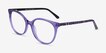 Mural Purple AcetateEyeglass Frames from EyeBuyDirect, Angle View