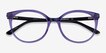 Mural Purple AcetateEyeglass Frames from EyeBuyDirect, Closed View