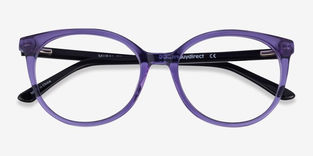 Mural Purple AcetateEyeglass Frames from EyeBuyDirect, Closed View