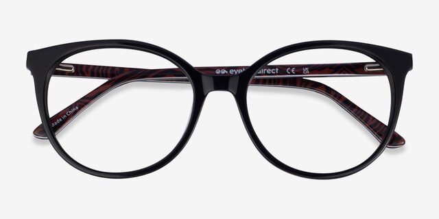 Mural Black AcetateEyeglass Frames from EyeBuyDirect, Closed View