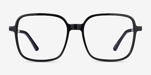Abstract Black Acetate Eyeglass Frames