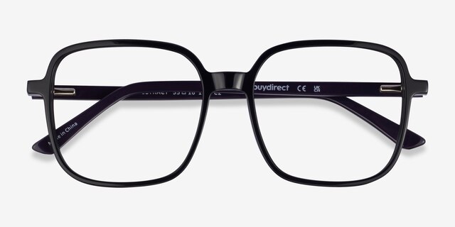 Abstract Black AcetateEyeglass Frames from EyeBuyDirect, Closed View