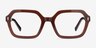 Lacquer Brown AcetateEyeglass Frames from EyeBuyDirect, Front View
