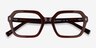 Lacquer Brown AcetateEyeglass Frames from EyeBuyDirect, Closed View