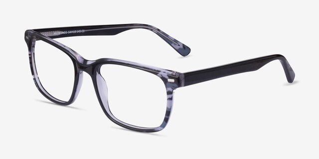 Montage Gradient Gray AcetateEyeglass Frames from EyeBuyDirect, Angle View