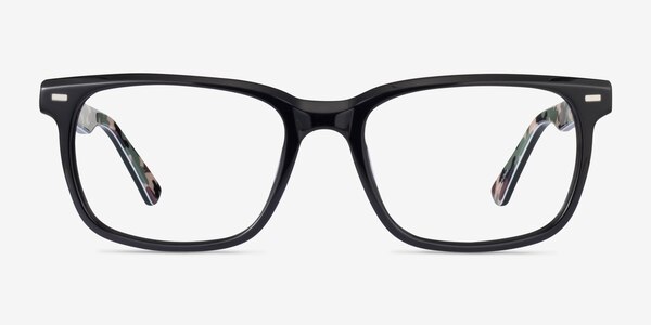 Montage Solid Black Green Acétate Montures de lunettes de vue