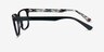Montage Solid Black Green AcetateEyeglass Frames from EyeBuyDirect, Side View