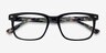 Montage Solid Black Green AcetateEyeglass Frames from EyeBuyDirect, Closed View