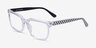 Digi Clear Black AcetateEyeglass Frames from EyeBuyDirect, Angle View