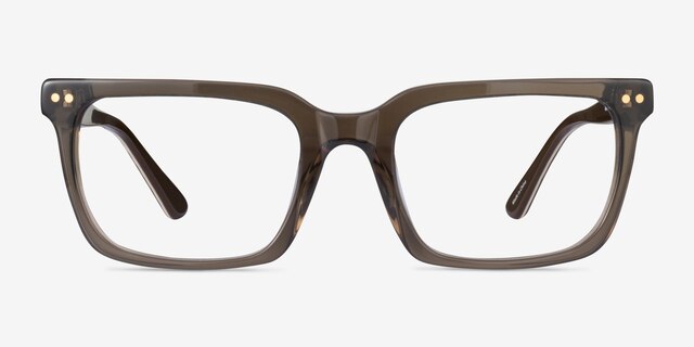 Digi Brown Crystal AcetateEyeglass Frames from EyeBuyDirect, Front View