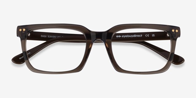 Digi Brown Crystal AcetateEyeglass Frames from EyeBuyDirect, Closed View