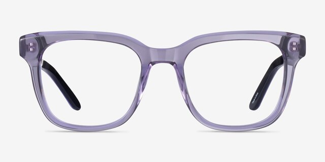 Compose Crystal Purple AcetateEyeglass Frames from EyeBuyDirect, Front View