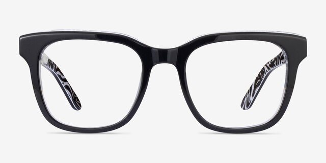 Compose Black AcetateEyeglass Frames from EyeBuyDirect, Front View