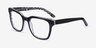 Compose Black AcetateEyeglass Frames from EyeBuyDirect, Angle View