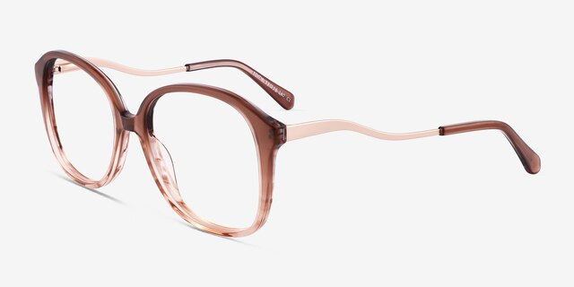 Edith Brown Pearl AcetateEyeglass Frames from EyeBuyDirect, Angle View