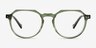 Birdie Crystal Green AcetateEyeglass Frames from EyeBuyDirect, Front View