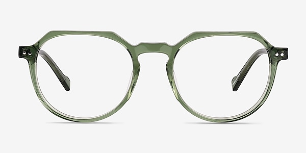 Birdie Crystal Green Acetate Eyeglass Frames