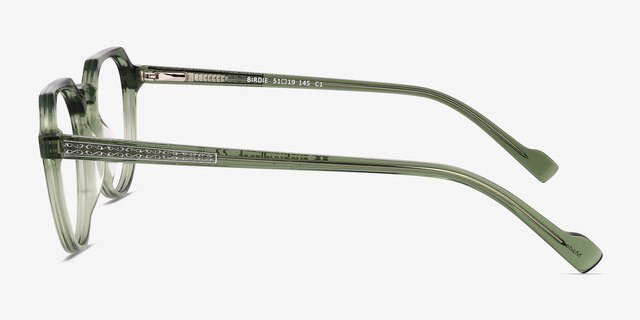 Birdie Crystal Green AcetateEyeglass Frames from EyeBuyDirect, Side View