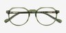 Birdie Crystal Green AcetateEyeglass Frames from EyeBuyDirect, Closed View