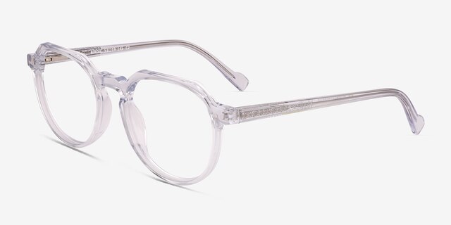 Birdie Clear AcetateEyeglass Frames from EyeBuyDirect, Angle View