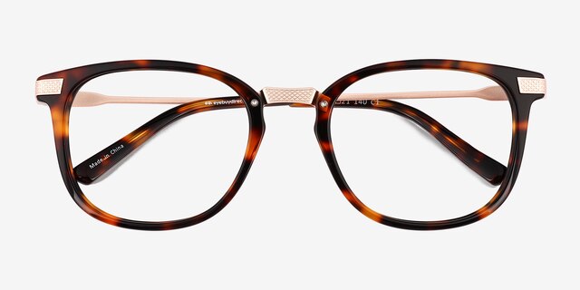Silas Écailles AcétateMontures de lunettes de vue d'EyeBuyDirect, Vue Rapprochée