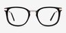 Silas Black AcetateEyeglass Frames from EyeBuyDirect, Front View