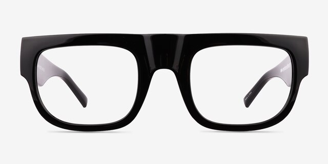 Balsam Shiny Black Eco-friendlyEyeglass Frames from EyeBuyDirect, Front View