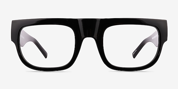 Balsam Shiny Black Plastic Eyeglass Frames