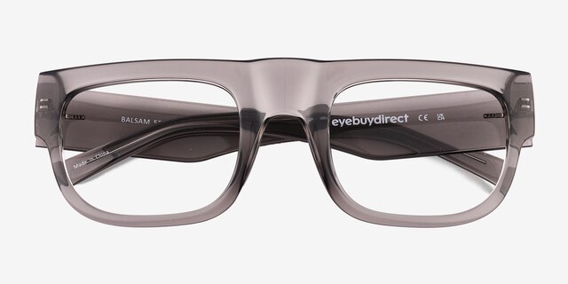 Balsam Crystal Smoke Eco-friendlyEyeglass Frames from EyeBuyDirect, Closed View