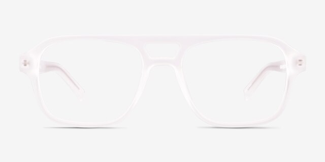 Conifer Matte Clear Eco-friendlyEyeglass Frames from EyeBuyDirect, Front View