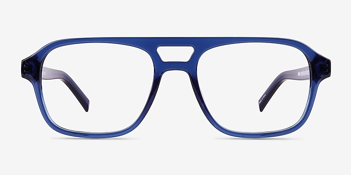 Conifer Crystal Blue Plastic Eyeglass Frames from EyeBuyDirect