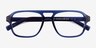 Conifer Crystal Blue Eco-friendlyEyeglass Frames from EyeBuyDirect, Closed View
