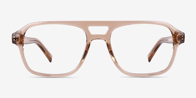 Conifer Crystal Light Brown Eco-friendlyEyeglass Frames from EyeBuyDirect, Front View
